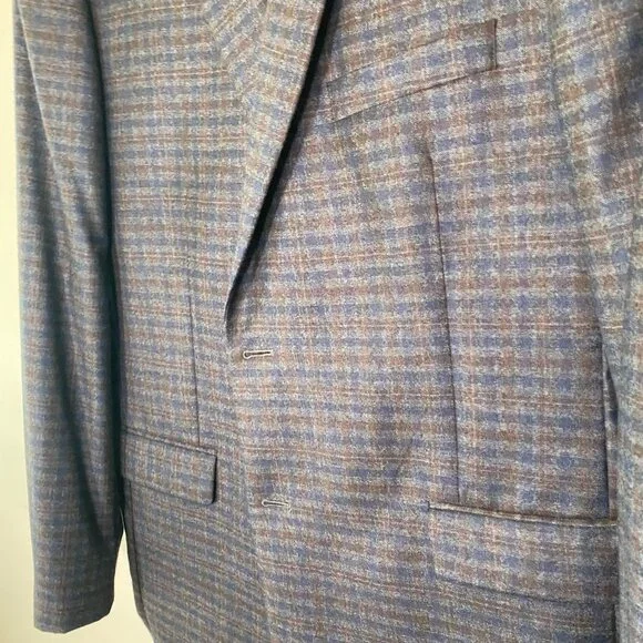 Jos a. Bank Reserve Blue/Black Checkered Blazer - Picture 4 of 7
